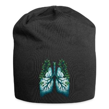 Nature Poumons Terre Vert Eco Santé Design - Bonnet en jersey - noir - Devant