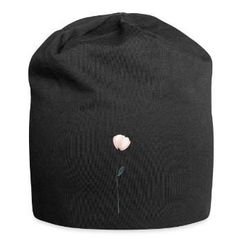 Elegante Aquarellblume Elegant Watercolor Flower - Jersey-Beanie - Schwarz - Vorne