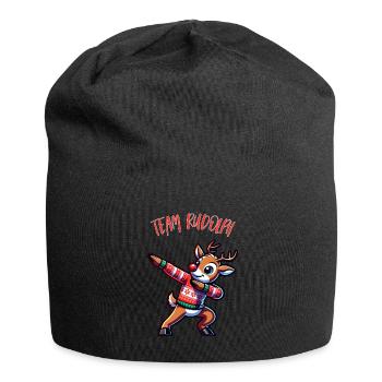 Frohe Weihnachten Team Rudolph Spaß - Jersey-Beanie - Schwarz - Vorne