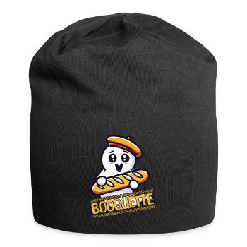 Ghost With Baguette Booguette Fun - Jersey Beanie - black - Front