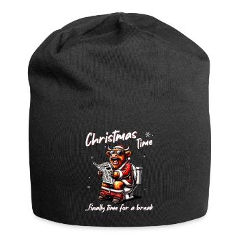 Santa Claus Christmas Men & Women - Jersey Beanie - black - Front