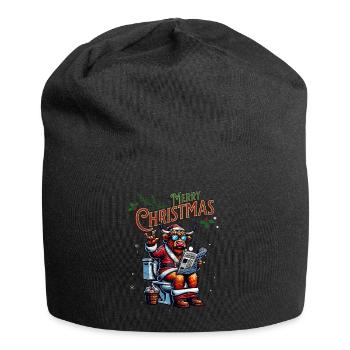 Santa Claus Christmas Men & Women - Jersey Beanie - black - Front
