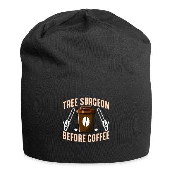 Tree Surgeon Before Coffee Arborist Coffee Lover - Jersey-Beanie - Schwarz - Vorne