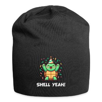 Muschel ja! Celebration Schildkröte - Jersey-Beanie - Schwarz - Vorne