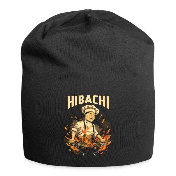 Hibachi Teppanyaki Bbq Japanese Cuisine - Jersey Beanie - black - Front