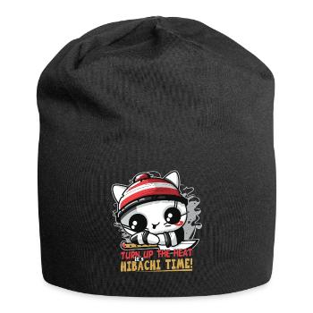 Hibachi Teppanyaki Bbq Japanese Cuisine - Jersey Beanie - black - Front