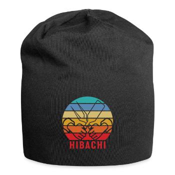 Hibachi Teppanyaki Bbq Japanese Cuisine - Jersey Beanie - black - Front