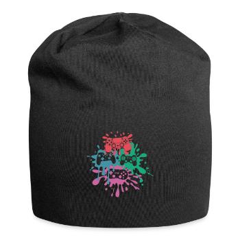Pixel-Controller – Retro Gaming Design - Jersey-Beanie - Schwarz - Vorne
