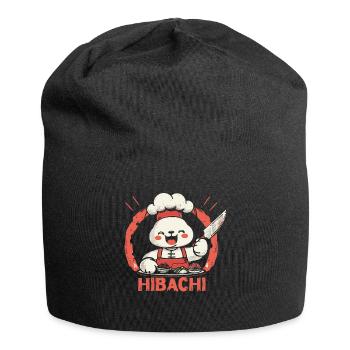 Hibachi Teppanyaki Bbq Japanese Cuisine - Jersey Beanie - black - Front