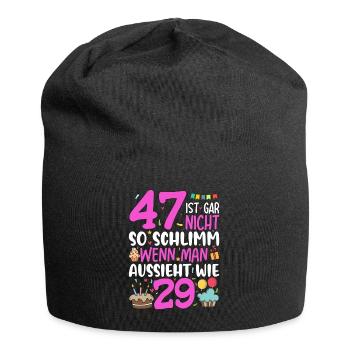 47 ans, ce n’est pas si mal - Bonnet en jersey - noir - Devant