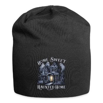 Home Sweet Haunted Home - Spooky Haunted House - Jersey Beanie - black - Front