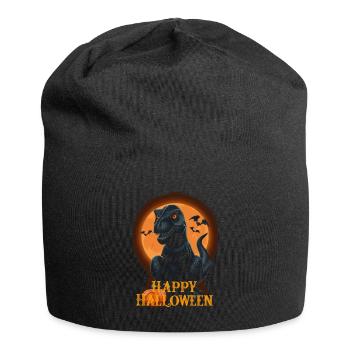 Happy Halloween – Pumpkin and Bat T-REX - Jersey Beanie - black - Front