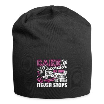 Cake Decorator Cake Decorator Mom - Jersey Beanie - black - Front