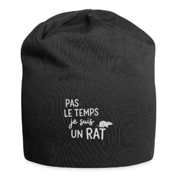 No time I'm a rat - Jersey Beanie - black - Front