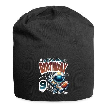 Astronaut 9th Birthday Football - Jersey Beanie - black - Front