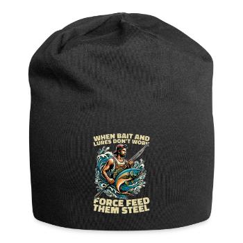 Spearfishing When Bait And Lures Loves Freedive - Jersey Beanie - black - Front