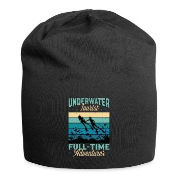 Snorkeling Underwater Tourist Full-Time Swimmer - Jersey Beanie - black - Front
