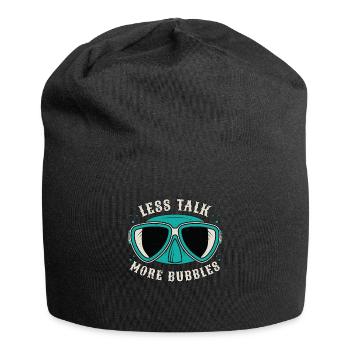 Snorkeling Less Talk More Bubbles Marine Biologist - Jersey Beanie - black - Front