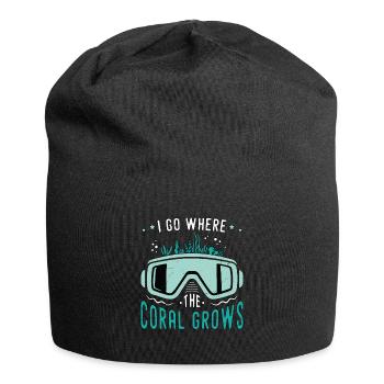 Snorkeling I Go Where The Coral Marine Biologist - Jersey Beanie - black - Front