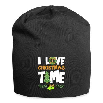 J’adore la période de Noël - Bonnet en jersey - noir - Devant