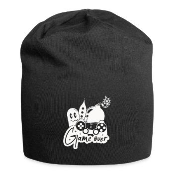 Gaming Gamer Game Over Controller Ghost Bomb - Jersey Beanie - black - Front