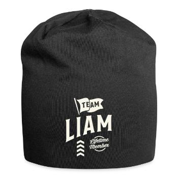 Team Liam Lifetime Member Personalized Name Liam - Jersey Beanie - black - Front
