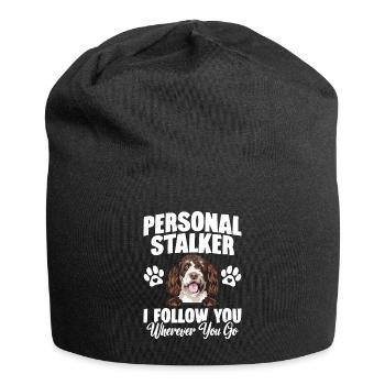 Dog Personal Stalker I'll Follow You Where You Go - Jersey Beanie - black - Front