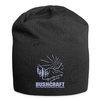 Bushcraft - Busch Genie mit Craftiness - Jersey-Beanie - Schwarz - Vorne
