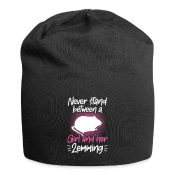 Lemming Campagnol Fille avec Lemming - Bonnet en jersey - noir - Devant
