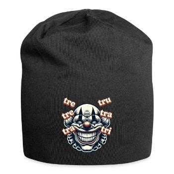 Creepy Clown With tre-tre-tra-tru Internet Meme - Jersey Beanie - black - Front