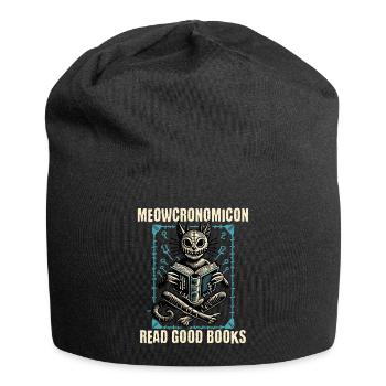 Meowcronomicon Lire de bons livres - Bonnet en jersey - noir - Devant