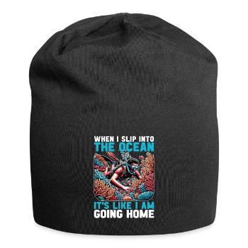 Snorkeling When I Slip Into The Marine Biologist - Jersey Beanie - black - Front