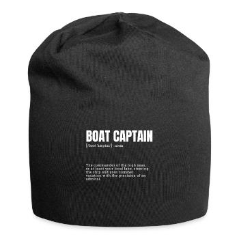 Boat Captain Definition Commander of High Seas - Jersey Beanie - black - Front