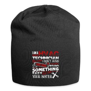 HVAC Tech I Am A HVAC Tech - Jersey Beanie - black - Front