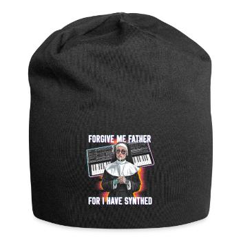 Pardonne-moi père car j’ai synthétisé un synthé drôle - Bonnet en jersey - noir - Devant