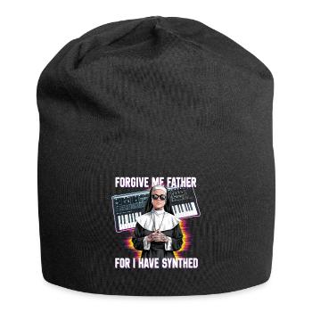 Forgive Me Father For I Have Synthed Funny Synth - Jersey-Beanie - Schwarz - Vorne