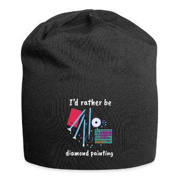 I ́d rather be Diamond Painting - Jersey Beanie - black - Front