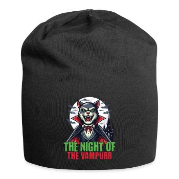 Vampire Cat Night of the Vampurr - Jersey Beanie - black - Front