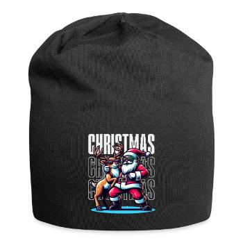 Santa Claus is dancing on xmas Christmas funny - Jersey-Beanie - Schwarz - Vorne