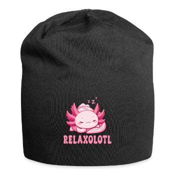 Relaxolotl Axolotl Lève-tard Dormir Se détendre - Bonnet en jersey - noir - Devant