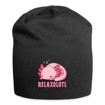 Relaxolotl Axolotl Lève-tard Dormir Se détendre - Bonnet en jersey - noir - Devant
