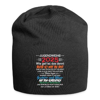 Jugendweihe 2025 jugendliche - Jersey-Beanie - Schwarz - Vorne