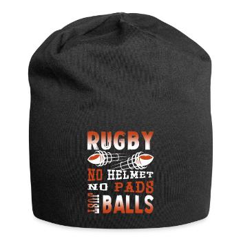 Rugby No Helmet No Pads Just Balls - Jersey Beanie - black - Front