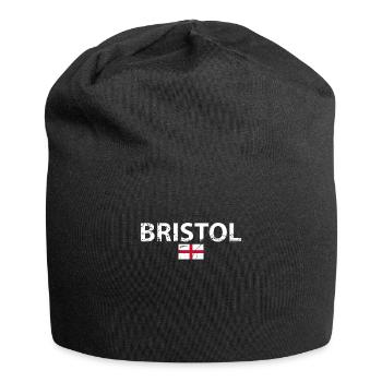 Bristol Angleterre Vintage Drapeau anglais Anglais - Bonnet en jersey - noir - Devant