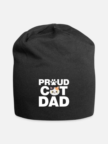 Cat Dad Gifts - Jersey-Beanie - Schwarz