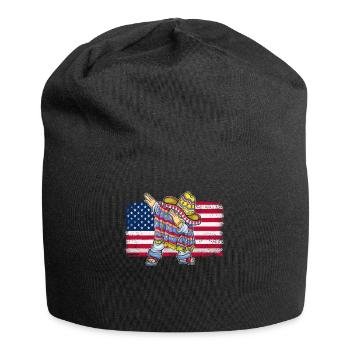 Mexiko Mexico Mexikaner Geschenk Flagge Fußball - Jersey-Beanie - Schwarz - Vorne