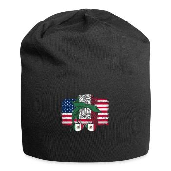 Mexique Mexique Cadeau mexicain Flag Football - Bonnet en jersey - noir - Devant