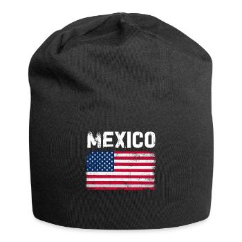 Mexique Mexique Cadeau mexicain Flag Football - Bonnet en jersey - noir - Devant