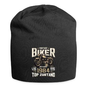 40th Birthday Biker November 1984 Motorcyclist - Jersey Beanie - black - Front