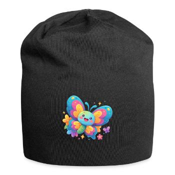 Butterfly Schmetterlinge Schmetterling - Jersey-Beanie - Schwarz - Vorne